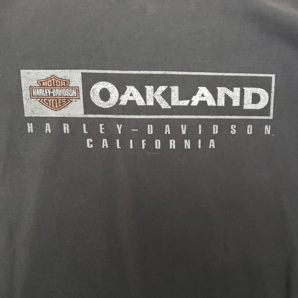 Harley Davidson Oakland California Dealership Tee Shirt Black Motocore Mens XL